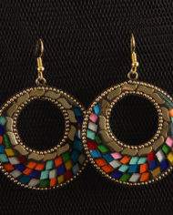 By Masala- Boucles d’oreille collage artisanal Bohemian Melody (16)